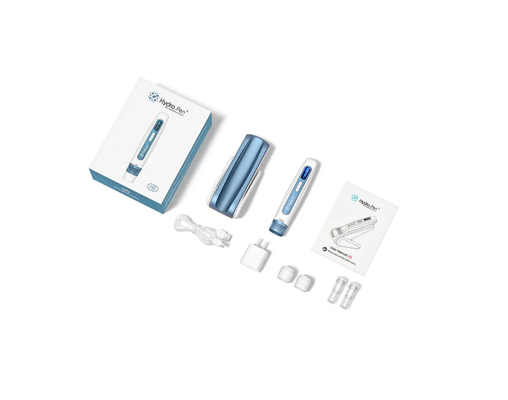 Dermapen Hydra Pen H5 – Aparat Microneedling cu Ser Automat, 6 Trepte Viteză, Wireless, Reîncărcabil – Original Dr. Pen + 2 Cartușe